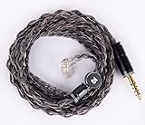 【JSHiFi-Obsidian】QDC4.4mmリケーブル グラフェン線材 4.4mmバランスイヤホンアップグレードケーブル 中華QDCイヤフォン交換ケーブル (QDC4.4mm)