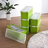 CD＆DVD 収納ケース 同色 グリーン 6個組 日本製 MJ-CD&amp;DVD-GR