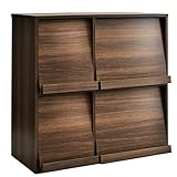 タンスのゲン フラップチェスト 薄型 本棚 収納 木製 ライトブラウン 68210001 BC