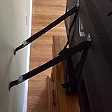 転倒防止ストラップ – アンカーフラット画面テレビや家具にベビーproof- Heavy Duty安全ストラップwithメタルプレート – すべてのマウントハードウェア付属（1-pair )