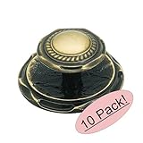 Amerock BP778-AE Antique English Cabinet Hardware Knob and Backplate - 2" Overall Diameter - 10 Pack