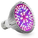 Tutent 50W 植物育成用LEDランプ E27 78個LED 5730smd 赤/青/ホワイト/IR/UVライト AC 85-265V 屋内庭園の温室植物水耕栽培キット PSE認証済み