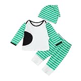 (プタス)Putars ベビー服 子供服 上下セット Tシャツ 長袖 男の子 女の子 帽子付き ストライプ柄 可愛い 春 秋 スポーツ 運動会 旅行 記念日 プレゼント 6-24ヶ月