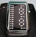 LED腕時計　Word　LEDライト　デジタル腕時計　　(led　ブルー)