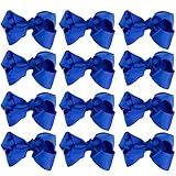 scarvesme 12pcブティックベビーガールズ女性Teensソリッド6 "ヘアリボン