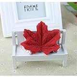 100pcs人工シルクMaple Leaf Autumn Fall LeafガーランドウェディングパーティーホームDecortion レッド