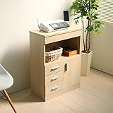 【限定】 ファックス台 電話台 FAX台 幅60cm TEL台 引出し チェスト キャビネット モデム収納 配線収納 メープル TCP343MP