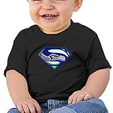 カッコいい ボーイとガール シアトル シーホークス ダイヤモンド デザイン 丸首シャツ タイツ Black Size 12 Months