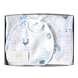 ソレイアード SOULEIADO シェニール織 ブランケット+スタイ ギフトセット ブルー 6335