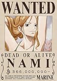 ONE PIECE ワンピース 公式 手配書 ウォールステッカー 日本製 42cm×29.7cm(op-443:ナミ 3億6600万)