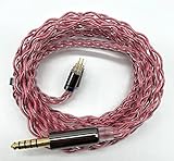 【JSHiFi-Kasumi】2pin4.4mmリケーブル銀メッキ 4.4mm交換ケーブル フラット2pinイヤホンアップグレードケーブル (2pin4.4mm)