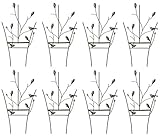 アイアントレリス シェイプフェンス(バード) ミニ 8枚セット 高さ88cm×幅63cm ブラック＆ブロンズ色 IPN-7664S-8P