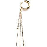 [ジュエルボックス] JewelVOX イヤーカフ イヤリング レディース ニッケルフリー 片耳用 チェーン ロング ストーン パール 金属アレルギー対応 おしゃれ 大人