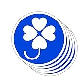 【アウトレット品】 身体障害者標識（クローバー） 高耐候性ステッカー 100X100mm ５枚組