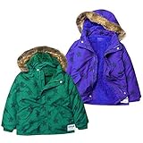 ベビー服 男の子 ジップ ジャケット  ムージョンジョン 星柄 裏ボア ポリピーチコート 男児 ベビー (1.グリーン/90cm)