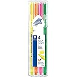 ステッドラー(STAEDTLER) 蛍光マーカー テキストサーファー 三角軸 4色 362 SB4