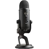 Blue Yeti 90045510 USB Mic for Recording and Streaming on PC and Mac, Blue VO!CE Effects, 4 Pickup Patterns, Headphone Output