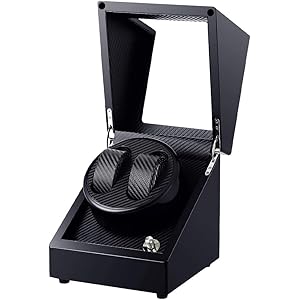 ワインディングマシーン 2本巻き ウォッチワインダー 腕時計自動巻き器 ピアノ鏡面仕上げ 静音 木製 ピアノ鏡面仕上げ…