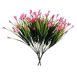 P Prettyia 綺麗な　人工カラユリ　フラワー　ブーケ　ウェディング　ホーム　花　装飾　4本　全6色　　 - ピンク