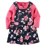 Carter's(カーターズ) ロンパース＆フローラルジャンバースカートセット(Pink/Navy) 9M(6-9ヶ月) [並行輸入品]