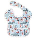 【ノーブランド品】スーパービブ（食事用防水ビブ） お食事エプロン 防水 袖なし 保育園 お食事用防水ビブ 女の子 男の子 ベビーロンパース (E)