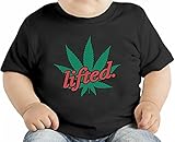 Lifted Weed Marijuana Kush Blaze It Stoned Faded オーガニックベビーTシャツ 12 - 18 Months