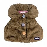ベスト ベビー アウター ボア ボリュームネック ボアベスト ブラウン 90