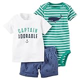 カーターズ Carter's ボディスーツ + ｔシャツ + パンツ　豪華3点セット 3-Piece Bodysuit & Shorts Set 24M (83-86cm)