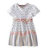 Moon Kittyベビー女の子半袖Dreesses夏花ドレスfor Little Girls 2ピースwith Panty カラー: ホワイト
