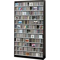 CD.DVDラック Amazon.co.jp: 1284枚収納 CD屋さんのCD/DVDラック 幅109cm
