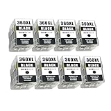 BC-360 BC-361 キヤノン用 詰め替えインク BC-360XL(顔料ブラック)×8 大容量 個包装 対応機種: PIXUS TS5430 / PIXUS TS5330 【YUBOYA】