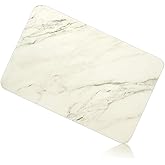 Iris Plaza BMD-6039U Diatomaceous Earth Bath Mat, Inspected, Marble-Style, Mold-Resistant, Dust Mite-Resistant, Size M, 17.7 