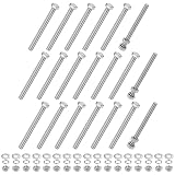 M METERXITY M10x120mm 六角ボルト・ナット・平ワッシャー・ロックワッシャー 20セット ステンレス鋼製 機械/設備用メトリックボルトセット