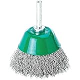 LESSMANN 軸付カップ型ブラシ ステンレス波線0.3 Φ50 435362