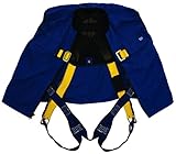3M DBI-SALA Delta 1107417 Full Body Non-Reflective Workvest Harness, Back D-Ring, Tongue Buckle Leg 