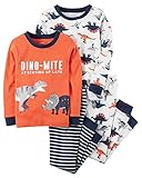 カーターズ Carter's 正規品 2017新作 長袖 コットン,パジャマ2セット☆オレンジ恐竜☆ 2T(85-90cm)