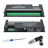DMX 512 LED Decoder Controller for RGBW RGB Tape Strip Light Dimmer Driver DC9-24V 60A (30 Channel) 