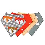 iManson Drool Bibs for Drooling and Teething Extra Absorbent Cotton Gift Set with Snaps for Boys & G