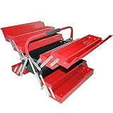 life_mart 大容量 ツールボックス 工具箱 5段 黒赤 大容量 収納