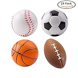 mydio 24パックMini Stressボール、スポーツボールfor Kids、パーティーFavor Toy
