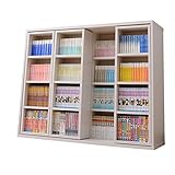 山善(YAMAZEN) スライド本棚 幅120cm スライド3列 奥深 CPB-9012SL(JW) ホワイトウォッシュ