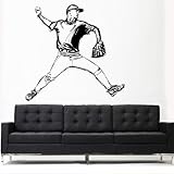 Wall Vinyl Sticker Decals Decor Baseball Kids Dorm Bedroom Pitcher Sport Ball (Z3110) by StickersFor