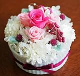 fleurcocoオリジナル　【プリザーブドフラワーギフト】　枯れない魔法のお花のフラワーケーキ♪CHERRY POP　 誕生日 プレゼント 記念日 出産祝い