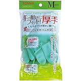 東和 ソフトフィット天然ゴム手袋厚手Mグリーン 45-970【まとめ買い12個セット】