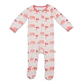 bestaroo Baby Girlピンク象ファスナー付きFootie カラー: ピンク