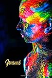 Journal: Gold Font With Artistic Design Of Man Splattered With Vibrant Water ColorsWriting Journal