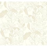 York WallcoveringsブラックandホワイトAcanthus Scroll壁紙メモ型サンプル Wallpaper AB1877 1