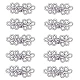 10個チャイナボタンチに適しているャイナボタン ワンピースチャイナボタン 手芸チャイナボタントップスシャツレディースチャイナDIYハンドクラフト 衣類装飾民族衣装 シルバー