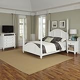 Home Styles Model 5543-5204 Bermuda Poster Bed, Night Stand and Media Chest, Queen, White Finish [並行