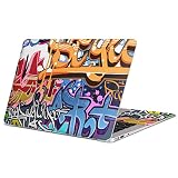 MacBook Air 13インチ 2022～2025 M2 / M3 / M4 用 スキンシール モデル A2681 / A3113 / A3240 igsticker マックブック エア Mac 13" inch 用シール フィルム ステッカー 007865 文字 英語 カラフル ペンキ インク